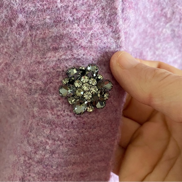 ASTR The Label Belmont Drop-Shoulder Textured Knit Cardigan Woman Medium Purple - Picture 6 of 14